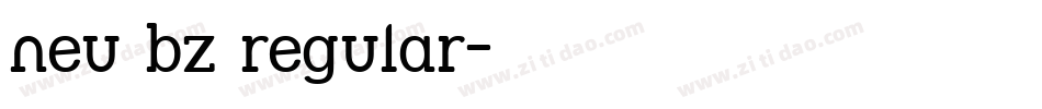 neu bz regular字体转换